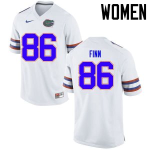 Women's Florida Gators #86 Jacob Finn NCAA Nike White Authentic Stitched College Football Jersey YAN0362OR